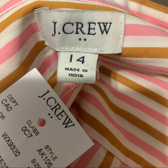 NEW J Crew Poplin Boatneck Candy Stripe Blouse - Picture 10 of 11